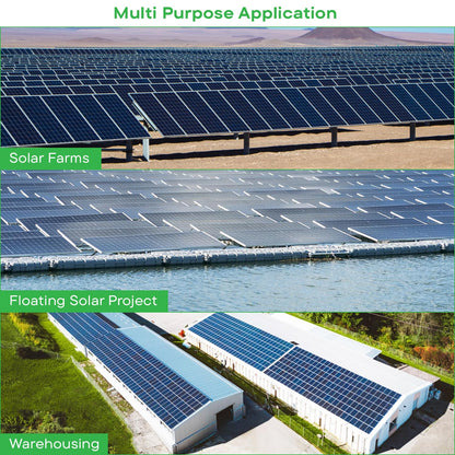 WAAREE II Bifacial 550 Watt II Dual Glass Bifacial Mono PERC Solar Panel II 144 Half-Cut VOC 49.91 II 30 Years Performance Warranty II (Pack of 6) (Bi-55-550, 3.3kW) 
