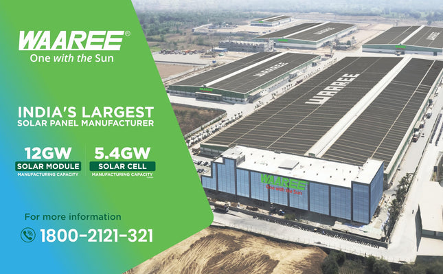 WAAREE II Single Panel II 545 Watt Bifacial Mono Perc Solar Panel II 144 Half-Cut Cell II 49.91 Voc II 21.36A II 30 Years Performance Warranty II (Bi-55-545 Pack of 1) 