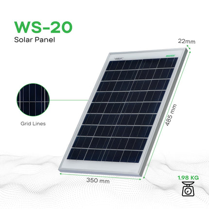 WAAREE II Solar Panel 10 Watt Polycrystalline Cells ||Durable &High-Efficiency ||10 Yrs. Performance Warranty || Pack of 1 || Powering Security Cameras,Camping & Outdoor Smart Home Uses (1) 