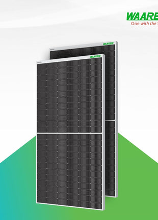 WAAREE Solar Panel 450 Watt II Pack of 2 II 450W X 2 II Half-Cut 24 Volts II 144 Cells Mono PERC Solar Panels II 30 Years Performance Warranty II 450 Watt Pack of 2 