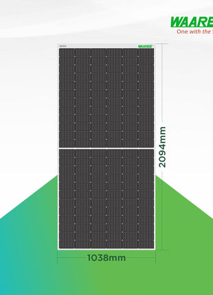 WAAREE Solar Panel 450 Watt II Pack of 2 II 450W X 2 II Half-Cut 24 Volts II 144 Cells Mono PERC Solar Panels II 30 Years Performance Warranty II 450 Watt Pack of 2 