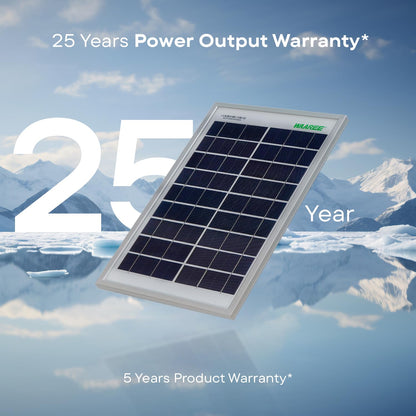 WAAREE Solar Panel || 5 Watt 6V Solar Panel (WS_5 Watt) || Portable & Efficient Power Solution for Battery Charging, LED Lighting & DIY Projects || Pack of 1 