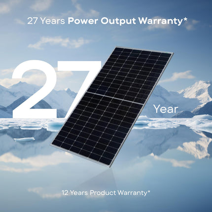 WAAREE Solar Panel 540 Watt (Pack of 2) Halfcut 144 Cells Mono PERC Solar Panels II VOC 49.61 Volts II ISC 13.83 A II IMP 12.95 A II System Voltage 1500 VDC 