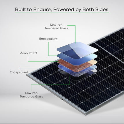 WAAREE Solar Panel 540 Watt (Pack of 2) Halfcut 144 Cells Mono PERC Solar Panels II VOC 49.61 Volts II ISC 13.83 A II IMP 12.95 A II System Voltage 1500 VDC 