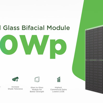 WAAREE Solar Panel 550 Watt II Pack of 2 II Half-Cut 144 Cells II Dual Glass Mono Perc Bifacial Solar Panels II 30 Years Performance Warranty II (1kW) (Bi-55-550 Pack of 2,) 