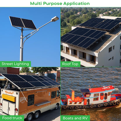 WAAREE Solar Panel All Black 400 Watt (Pack of 2, 800W) 24 Volts 132 Cells Mono PERC Solar Panels (Pack of 2) 