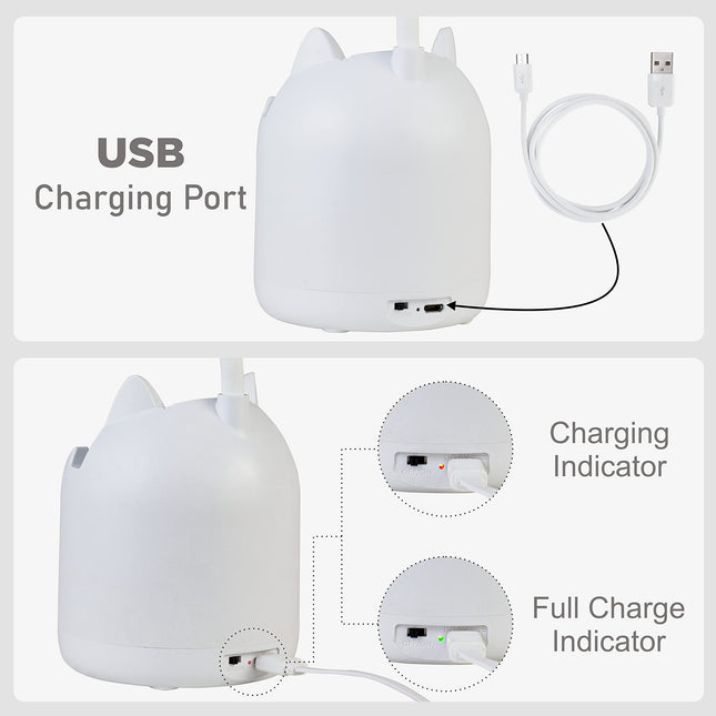 WEIRD WOLF 3 Colour Mode LED Study/Table/Desk Lamp with Pen Holder, 6 Month Warranty(Plastic, White, Pack of 1) 