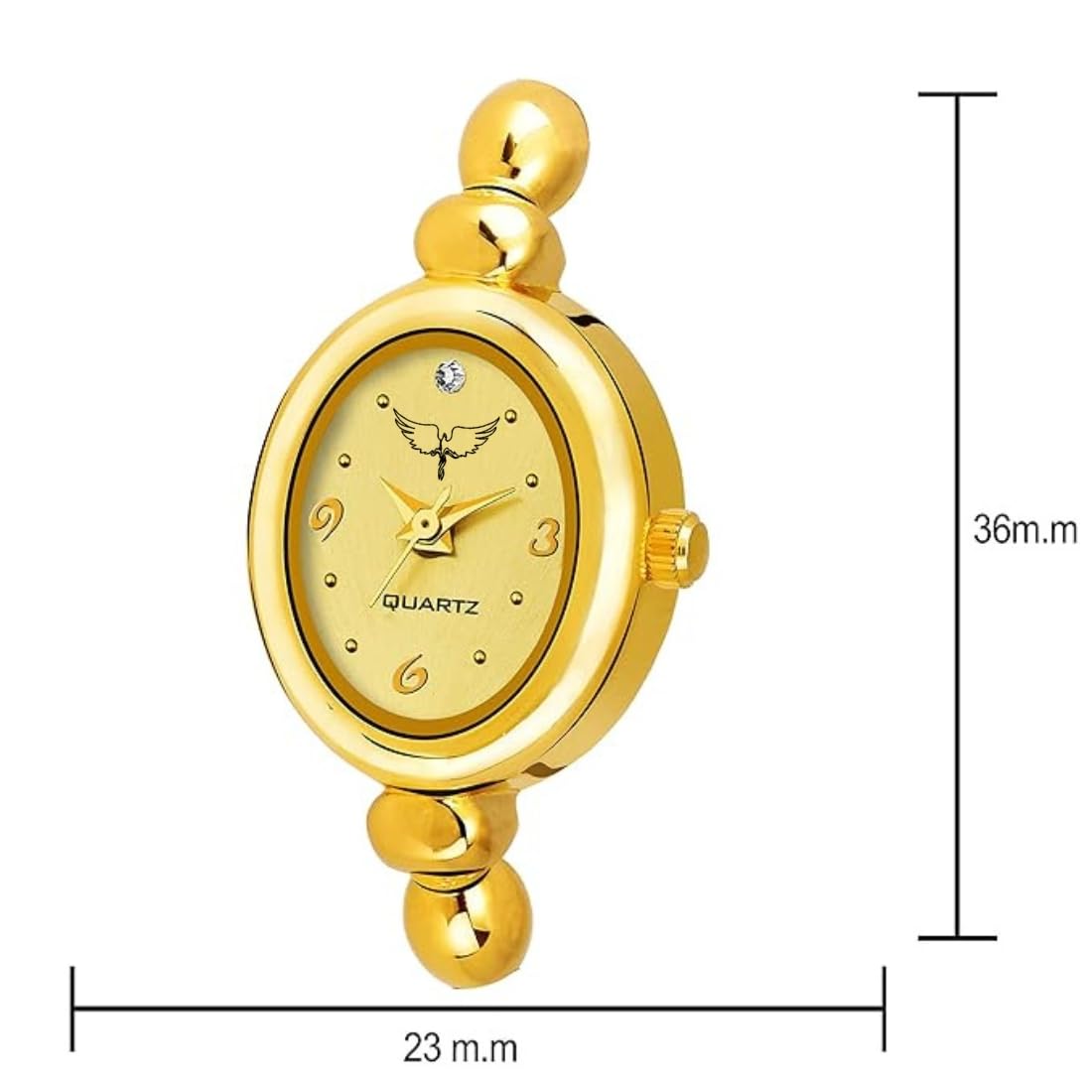 WHITE BIRD Formal Analogue Women's Watch(Gold Dial Womens Standard Gold Colored Strap)-IGP002 (125 IGP - 006 Gold) 