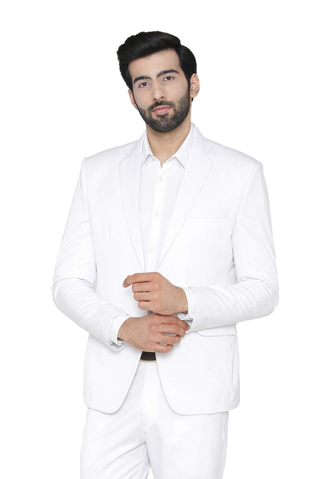 WINTAGE Men's Regular Fit Blazer (0Blazer1210color10s42_White_42) 