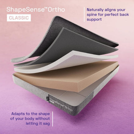 Wakefit ShapeSense Orthopedic Classic Memory Foam Mattress 8-Inch King Size 78x72x8 Inches Space Grey 