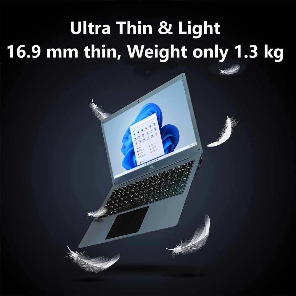 Walker Thin & Light Laptop,14.1"(4GB RAM,128GB SSD)| FHD IPS Display 1920 * 1080 Resolution | Celeron Processor N4020 (Gemini Lake)| UHD Graphics 600|Webcam | Windows 11 Home | Champagne Gold 