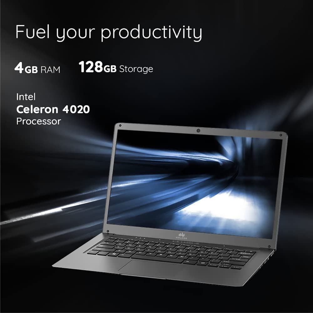 Walker Best Student &Office Work Laptop|Thin & Light|14.1" 1920 * 1080 Resolution FHD IPS Display |4GB RAM,128GB SSD|Celeron Processor N4020 (Gemini Lake)| Windows 11 Home |Grey 