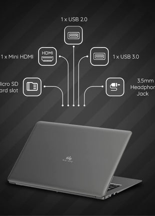 Walker Best Student &Office Work Laptop|Thin & Light|14.1" 1920 * 1080 Resolution FHD IPS Display |4GB RAM,128GB SSD|Celeron Processor N4020 (Gemini Lake)| Windows 11 Home |Grey 