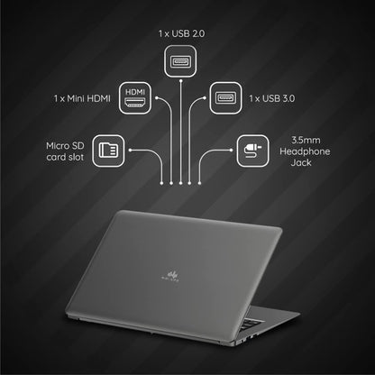 Walker Best Student &Office Work Laptop|Thin & Light|14.1" 1920 * 1080 Resolution FHD IPS Display |4GB RAM,128GB SSD|Celeron Processor N4020 (Gemini Lake)| Windows 11 Home |Grey 