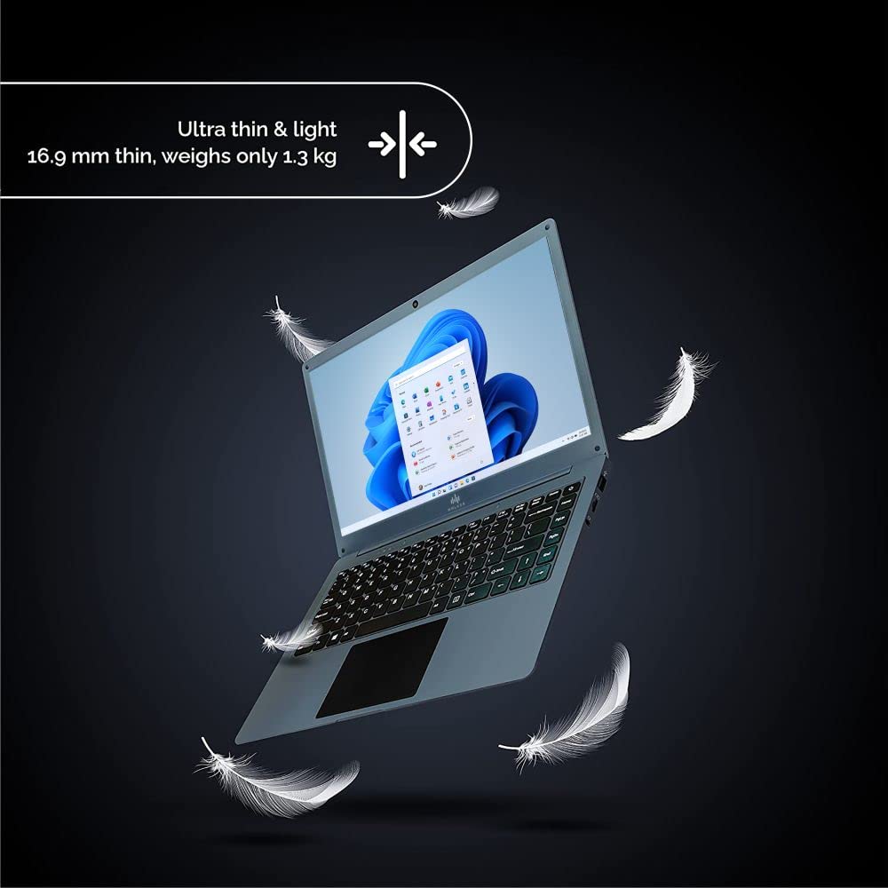 Walker Best Student &Office Work Laptop|Thin & Light|14.1" 1920 * 1080 Resolution FHD IPS Display |4GB RAM,128GB SSD|Celeron Processor N4020 (Gemini Lake)| Windows 11 Home |Grey 