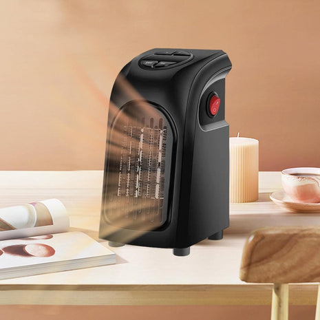 Wall-Mounted Electric Convector Heater – Silent Infrared Fan Stove for Bathroom, Bedroom & Greenhouse (BLACK) 