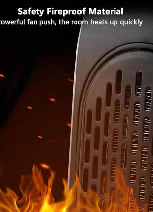 Wall-Mounted Electric Convector Heater – Silent Infrared Fan Stove for Bathroom, Bedroom & Greenhouse (BLACK) 