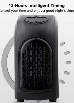 Wall-Mounted Electric Convector Heater – Silent Infrared Fan Stove for Bathroom, Bedroom & Greenhouse (BLACK) 