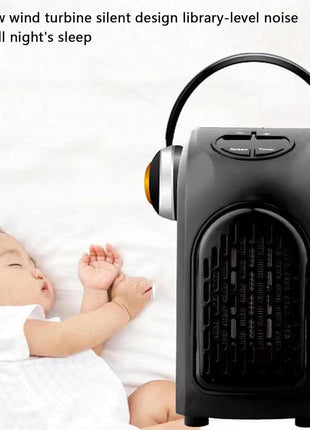 Wall-Mounted Electric Convector Heater – Silent Infrared Fan Stove for Bathroom, Bedroom & Greenhouse (BLACK) 