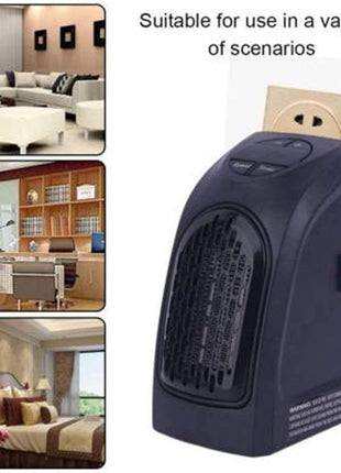 Wall-Mounted Electric Convector Heater – Silent Infrared Fan Stove for Bathroom, Bedroom & Greenhouse (BLACK) 