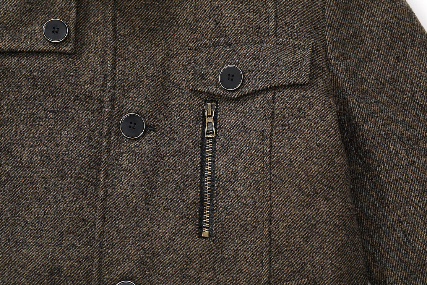 Wantdo Mens Wool Autumn Trench Coat Windproof Overcoat Coffee Large 