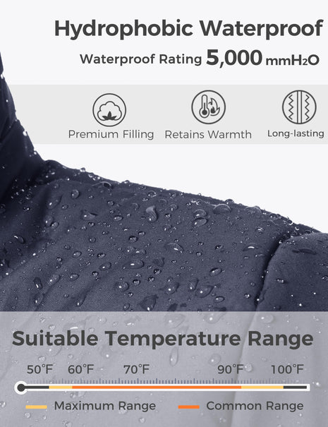 Wantdo Women's Quilted Winter Coat Puffer Jacket Removable Hood Navy Large 