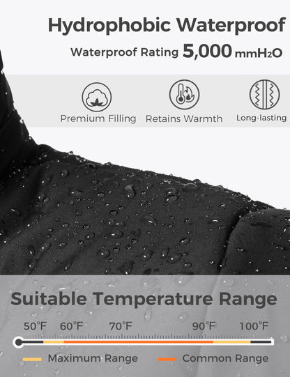 Wantdo Womens Quilted Puffer Coat Thick Parka With Removable Hood Black XL 