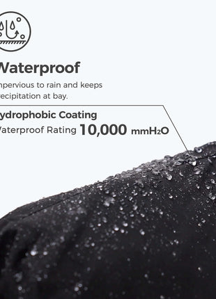 Wantdo Womens Waterproof Ski Jacket Hooded Winter Snow Coat Parka Black Large 