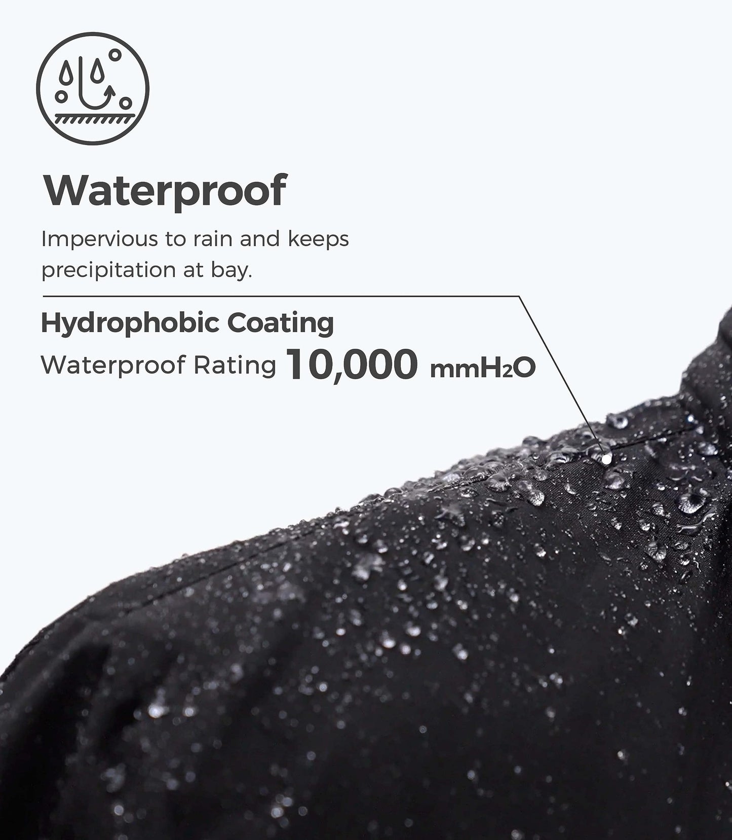 Wantdo Womens Waterproof Ski Jacket Hooded Winter Snow Coat Parka Black Large 
