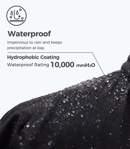 Wantdo Womens Waterproof Ski Jacket Hooded Winter Snow Coat Parka Black Large 