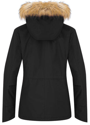 Wantdo Womens Waterproof Ski Jacket Hooded Winter Snow Coat Parka Black Large 