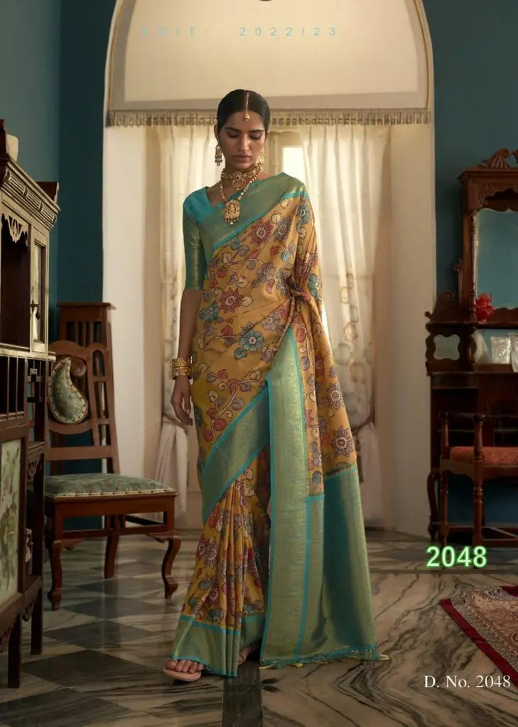 Soft tusser silk saree Indian Saree