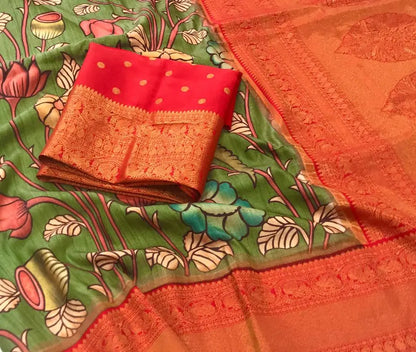 Soft tusser silk saree Indian Saree