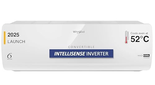 Whirlpool 1.0 Ton 3 Star, Magicool Inverter Split AC (MAGICOOL 10T 3S INV CNV S5K1PP0, Copper, Convertible 4-in-1 Cooling Mode, HD Filter White) 