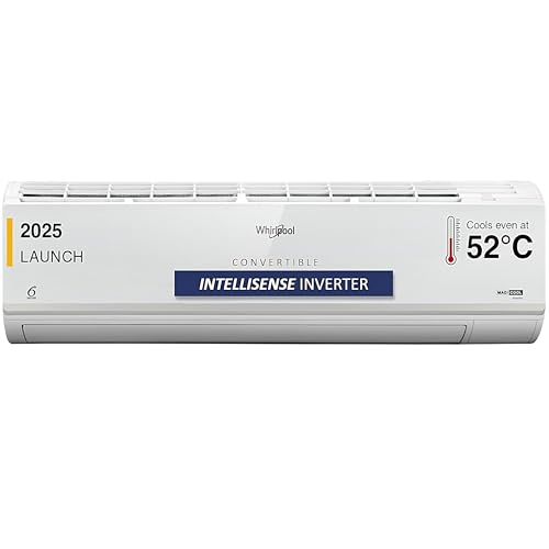 Whirlpool 1.5 Ton 3 Star, Magicool Inverter Split AC (MAGICOOL 15T 3S INV CNV S5K2PP0, Copper, Convertible 4-in-1 Cooling Mode, HD Filter White) 