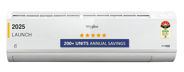 Whirlpool 1.5 Ton 5 Star, Magicool Inverter Split AC (MAGICOOL 15T 5S INV CNV S5K2PP0, Copper, Convertible 4-in-1 Cooling Mode, HD Filter White) 