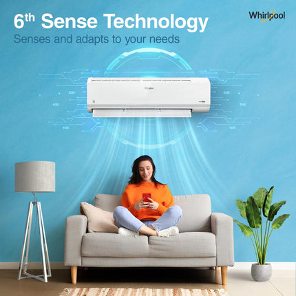 Whirlpool 1.5 Ton 5 Star, Magicool Inverter Split AC (MAGICOOL 15T 5S INV CNV S5K2PP0, Copper, Convertible 4-in-1 Cooling Mode, HD Filter White) 