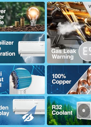 Whirlpool 1.5 Ton 5 Star, Magicool Inverter Split AC (MAGICOOL 15T 5S INV CNV S5K2PP0, Copper, Convertible 4-in-1 Cooling Mode, HD Filter White) 