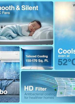 Whirlpool 1.5 Ton 5 Star, Magicool Inverter Split AC (MAGICOOL 15T 5S INV CNV S5K2PP0, Copper, Convertible 4-in-1 Cooling Mode, HD Filter White) 