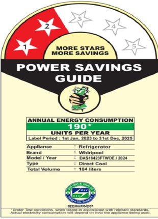 Whirlpool 184 L 2 Star Direct-Cool Single Door Refrigerator (205 WDE PRM 2S WINE SERENA-Z) 