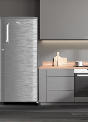 Whirlpool 184 L 4 Star Inverter Direct-Cool Single Door Refrigerator (205 WDE PRM 4S Inv MAGNUM STEEL-Z, Magnum Steel,Grey) 
