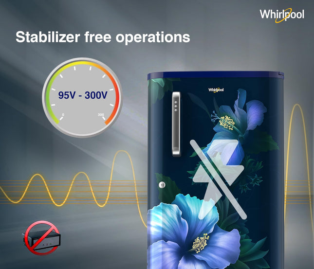 Whirlpool 184 L 5 Star Direct-Cool Single Door Refrigerator with Intellisense Inverter Compressor (205 WDE ROY 5S Inv SAPPHIRE SPRING-Z) 
