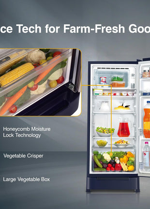 Whirlpool 192 L 4 Star Icemagic Powercool Direct-Cool Single Door Refrigerator with Base Drawer (215 IMPC ROY 4S SAPPHIRE MULIA-Z) 