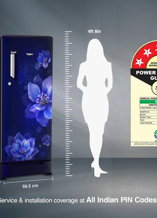 Whirlpool 192 L 4 Star Icemagic Powercool Direct-Cool Single Door Refrigerator with Base Drawer (215 IMPC ROY 4S SAPPHIRE MULIA-Z) 