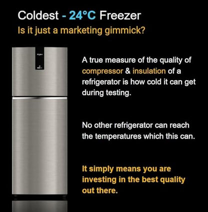Whirlpool 235 L 2 Star Frost Free Double Door Refrigerator (NEO DF278 PRM RADIANT STEEL(2S)-TL, 2024 Fridge Model) 