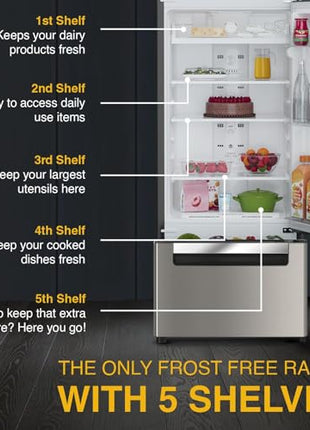 Whirlpool 270 L (Gross Capacity 300L) Frost Free Triple-Door Refrigerator (FP 313D PROTTON ROY ALPHA STEEL (Z) 