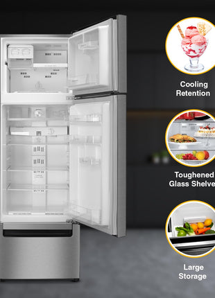 Whirlpool 270 L (Gross Capacity 300L) Frost Free Triple-Door Refrigerator (FP 313D PROTTON ROY ALPHA STEEL (Z) 