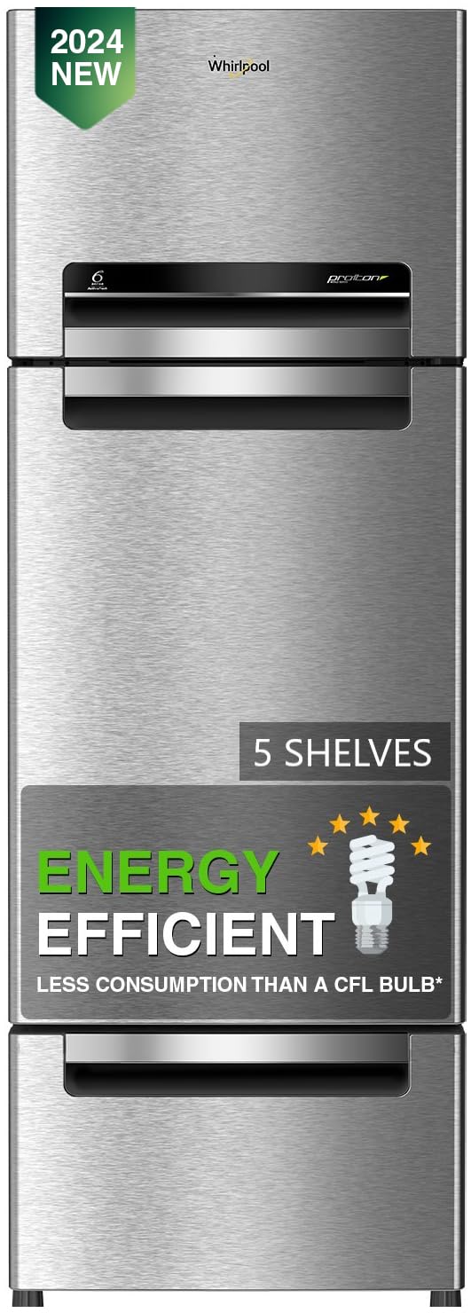 Whirlpool 300 L Frost Free Triple-Door Refrigerator (FP 343D PROTTON ROY ALPHA STEEL (Z) 