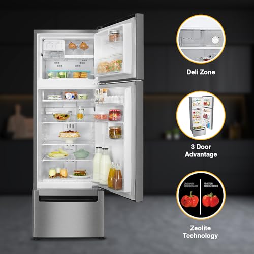 Whirlpool 300 L Frost Free Triple-Door Refrigerator (FP 343D PROTTON ROY ALPHA STEEL (Z) 