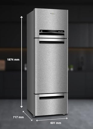 Whirlpool 300 L Frost Free Triple-Door Refrigerator (FP 343D PROTTON ROY ALPHA STEEL (Z) 